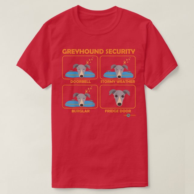 Funny Greyhound Greyhound Security Greyhound gi T-Shirt (Design vorne)