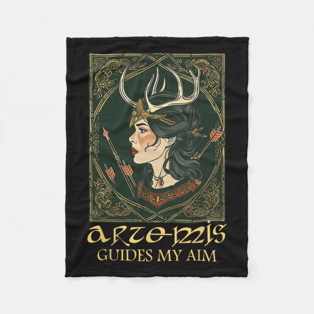 Funny Griechisch Goddess Artemis Deer Junting Myth Fleecedecke (Vorderseite)