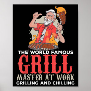 Funny Grill Master Grillen liebt Feinschmecker Koc Poster