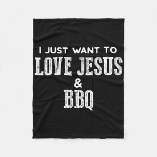Funny Grill T Shirt für Christliche Liebe Jesus un Fleecedecke