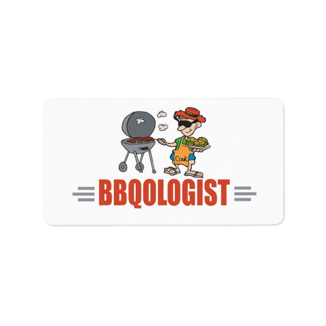 Funny GRILLEN Adressaufkleber (Vorne)