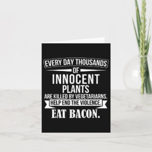 Funny Grillen Anti Vegetarian Zitat - Fleisch Love Karte