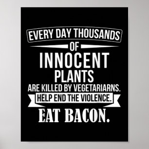 Funny Grillen Anti Vegetarian Zitat - Fleisch Love Poster