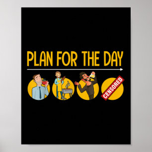 Funny Grillen Design for Men Coffee, Grillen, Bier Poster