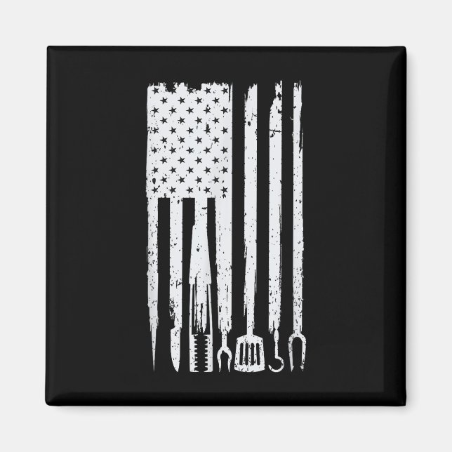 Funny Grillen Design! für Raucher, Grillen und Magnet (Vorne)