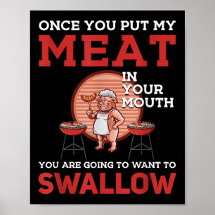 Funny Grillen Design! für Raucher, Grillen und Poster