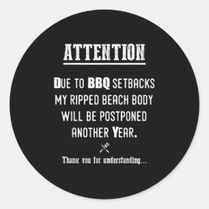 Funny Grillen für Pitmasters & amp; Grillfreunde Runder Aufkleber