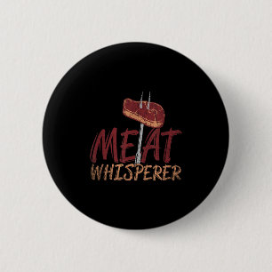 Funny Grillen Geräuchertes Fleisch Steak Geschenk  Button