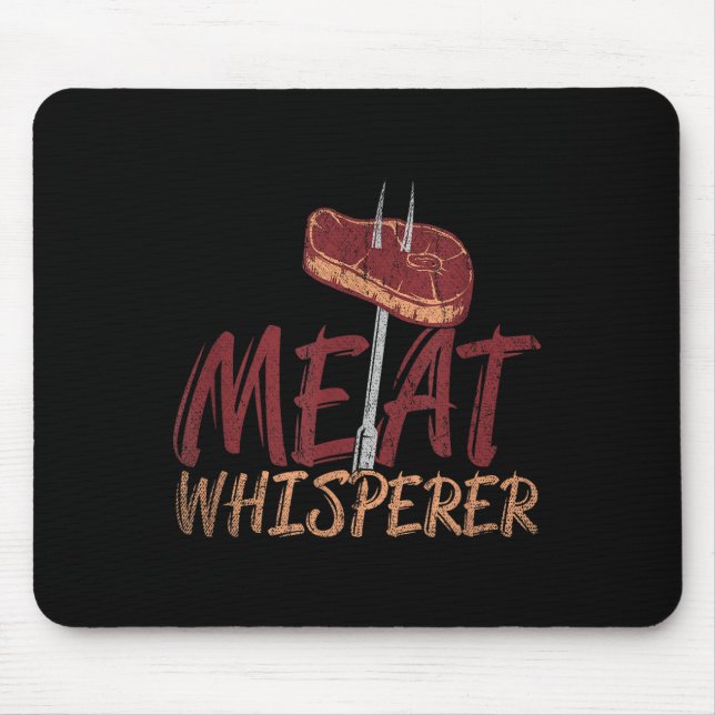 Funny Grillen Geräuchertes Fleisch Steak Geschenk  Mousepad (Vorne)