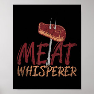 Funny Grillen Geräuchertes Fleisch Steak Geschenk  Poster