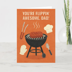 Funny GRILLEN Grill Father's Day Card Dankeskarte