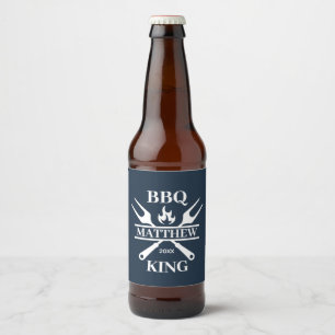 Funny GRILLEN Grill Master Personalisiert Barbecue Bierflaschenetikett