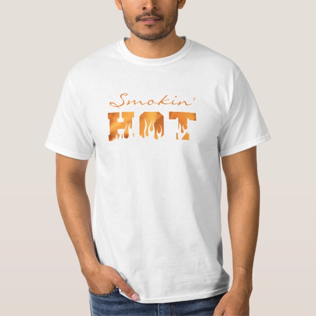 Funny GRILLEN Grill Smoker RAUCHIN HOT Feuer Flamm T-Shirt (Vorderseite)
