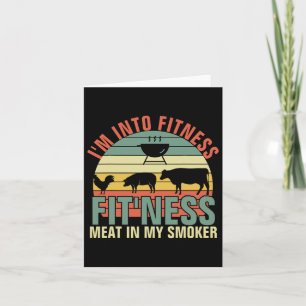 Funny Grillen Ich bin in Fitness Fit'ness Fleisch  Karte