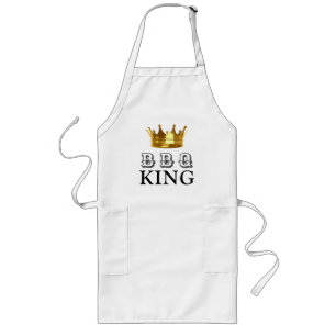 FUNNY GRILLEN KING GOLD CROWN MENS LANGE SCHÜRZE