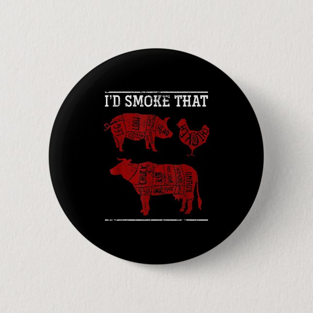 Funny Grillen Koch Gift Barbecue Button (Vorderseite)