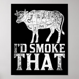 Funny Grillen Koch Grillen Geräucherte Steak Lover Poster