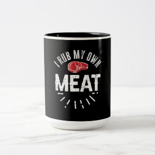 Funny GRILLEN Koch Joke Geschenk Rub Mein eigenes  Zweifarbige Tasse
