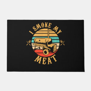 Funny GRILLEN Lover Gifts Ich rauche meine Fleis Fußmatte
