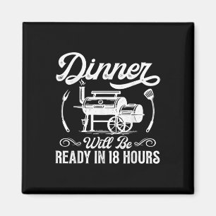 Funny Grillen Männer rauchen Fleisch rauchen Grill Magnet