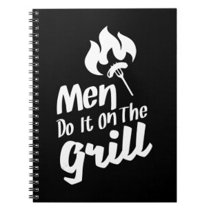 Funny GRILLEN Men machen das auf dem Grill-Raucher Notizblock