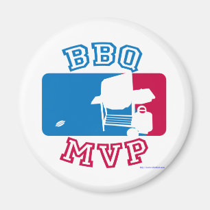 Funny GRILLEN MVP Grilling Fun Sporty Logo Magnet