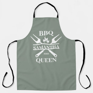 Funny GRILLEN Personalisiert Barbecue Queen Schürz Schürze