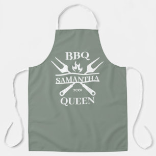 Funny GRILLEN Personalisiert Barbecue Queen Schürz Schürze