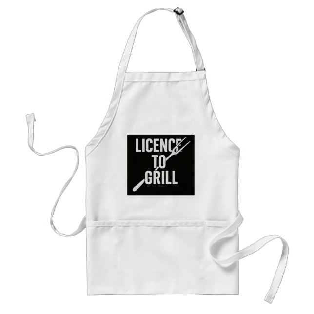 Funny GRILLEN Schürze - Lizenz für Grill (Vorne)