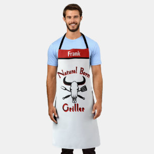 Funny GRILLEN Schürze, Natural Geboren Griller GRI Schürze