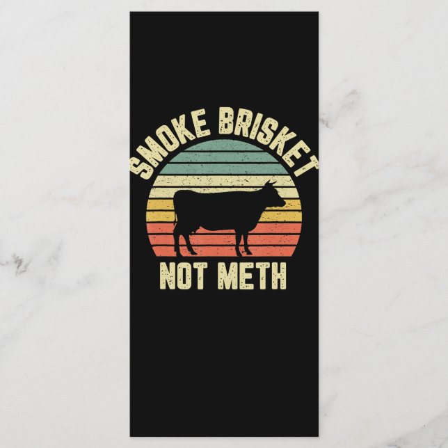 Funny Grillen Smoke Brisket nicht neu Grillen Menükarte (Vorderseite)