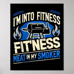 Funny Grillen Smoker Fleisch rauchen Werkzeuge Gri Poster