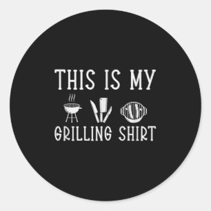 Funny Grillen Smoker Grill & amp; Grill Pork Grill Runder Aufkleber