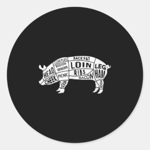 Funny Grillen Smoker Grill & amp; Grill Pork Grill Runder Aufkleber