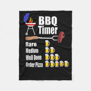 Funny Grillen Timer Barbecue Grill Gift Biere Gril Fleecedecke