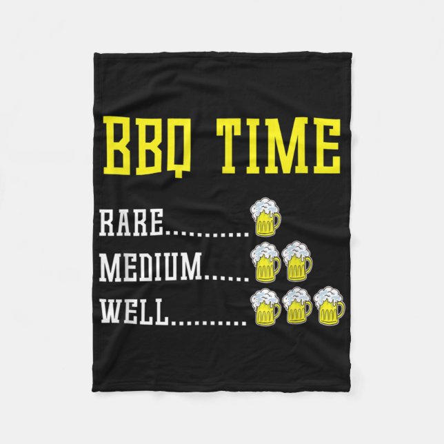 Funny Grillen Timer Beer trinkt Geschenk geräucher Fleecedecke (Vorderseite)