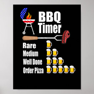 Funny Grillen Timer - Grill Grillgeschenk für Gril Poster