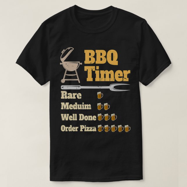 Funny GRILLEN Timer Grilling T-Shirt (Design vorne)