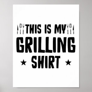 Funny Grilling Barbecue Grillen Griller Smoker Pit Poster