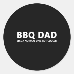 Funny Grilling Grillen Father Grillen Vater Runder Aufkleber