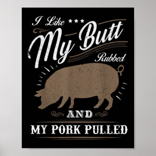 Funny Grilling Grillen gefällt mir mein Hintern Ru Poster