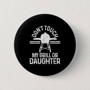 Funny Grillmaster Grillen Grill Koch Gift Button