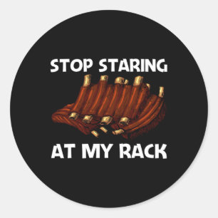 Funny Grillribs für Männer Frauen Grillen Grillen  Runder Aufkleber