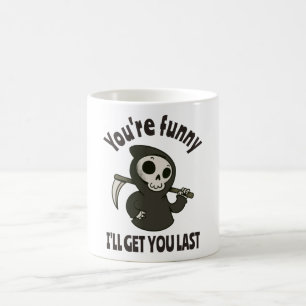 Funny Grim Sensenmann Skeleton Halloween-Kostüm Kaffeetasse