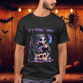 Funny Grim Sensenmann Skull Skeleton Es ist Chilli T-Shirt