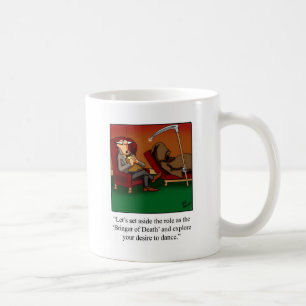 Funny Grim Sensenmann Tanz Cartoon Tasse