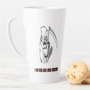 Funny Grim Sensenmann Zitat Spooky Halloween Nacht Milchtasse