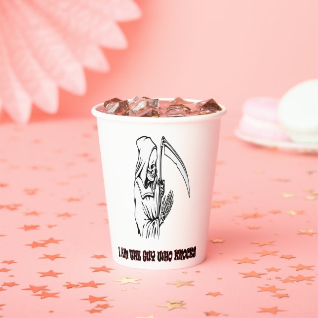 Funny Grim Sensenmann Zitat Spooky Halloween Nacht Pappbecher (Insitu)