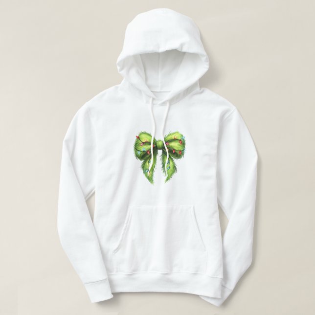 Funny Grinchmas Coquette Bow Hoodie (Design vorne)