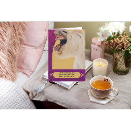 Funny Grinning Horse mit schlechten Zähnen wird gu Karte